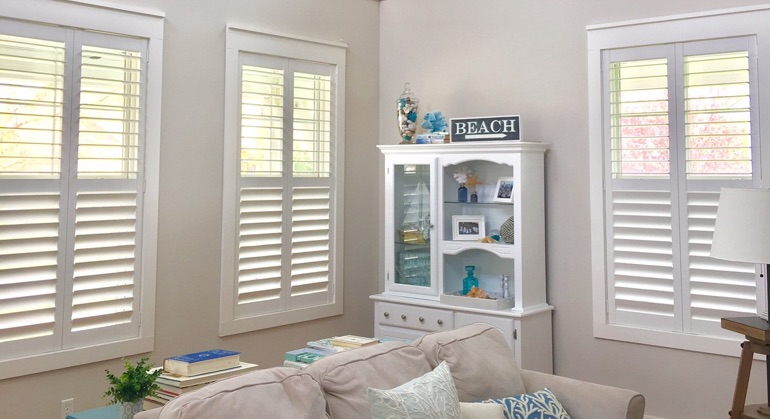 Polywood shutters in Detroit sunroom